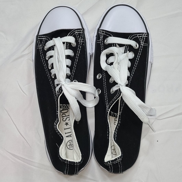 All Sport girl's black canvas sneakers - Picture 4 of 15